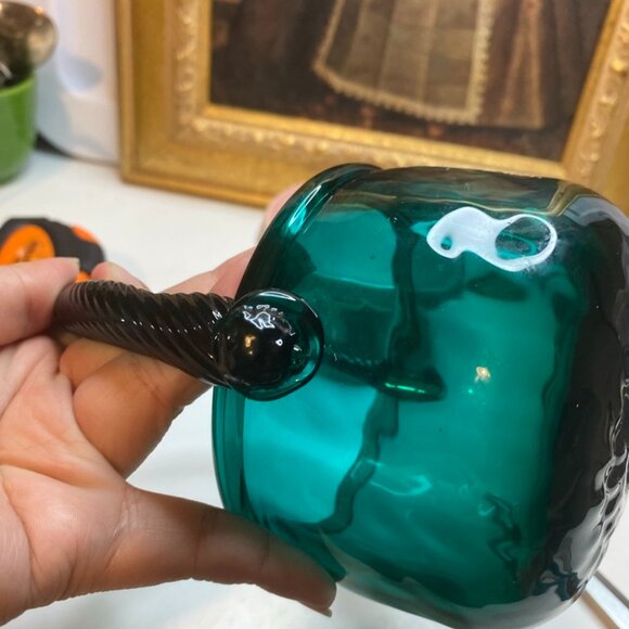 Pairpoint Nantucket Basket Handmade Painted Christmas Berries Leaves Eileen 2002 - Picture 3 of 10